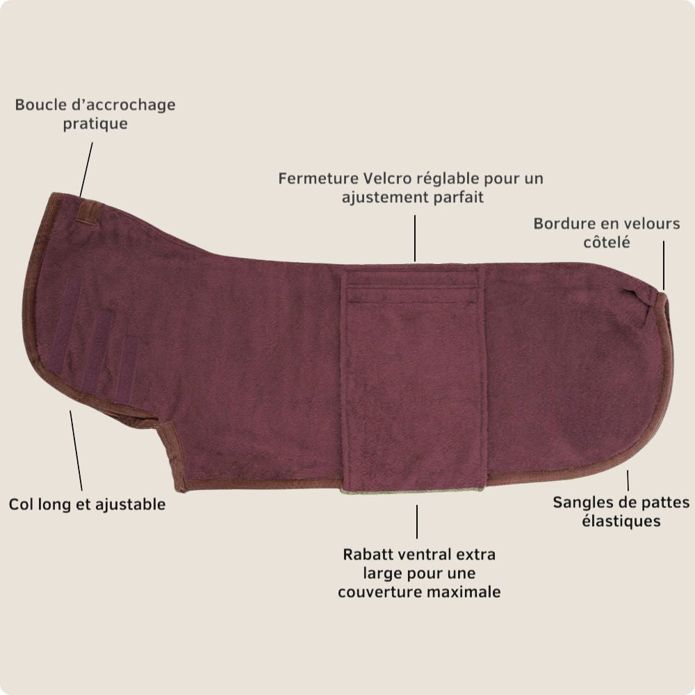 Peignoir de séchage confortable pour animaux – Doux & enveloppant