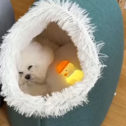 Maison-coussin dâhiver pour chat â Nid chaud Ă©paissi, design grotte ultra-confort