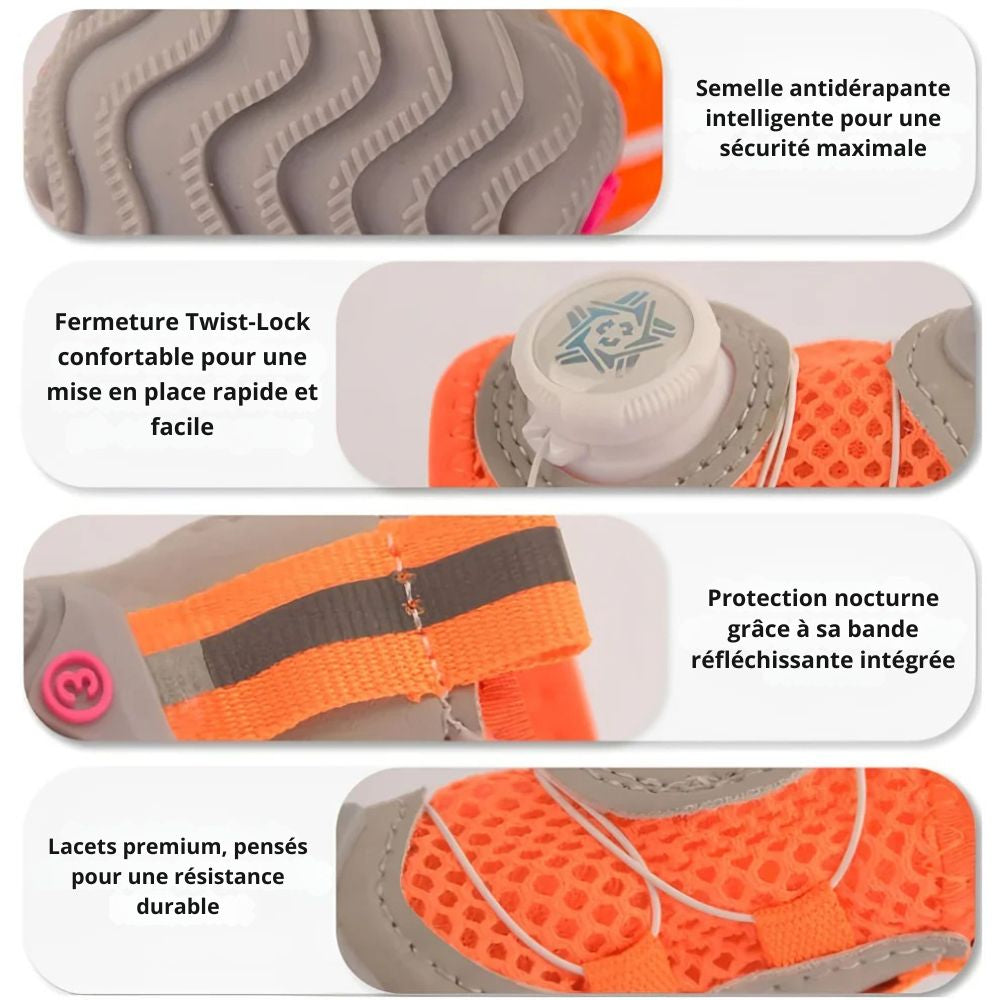 Chaussures d’hiver ajustables et antidérapantes – protection contre le froid