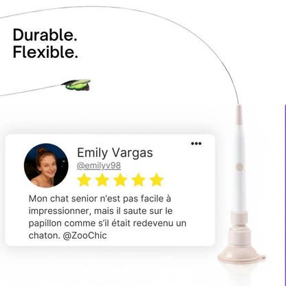 FlutterChase™ by ZooChic – Le jouet papillon 360° préféré des chats