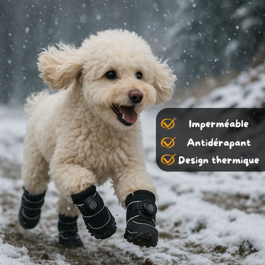 Chaussures d’hiver ajustables et antidérapantes – protection contre le froid