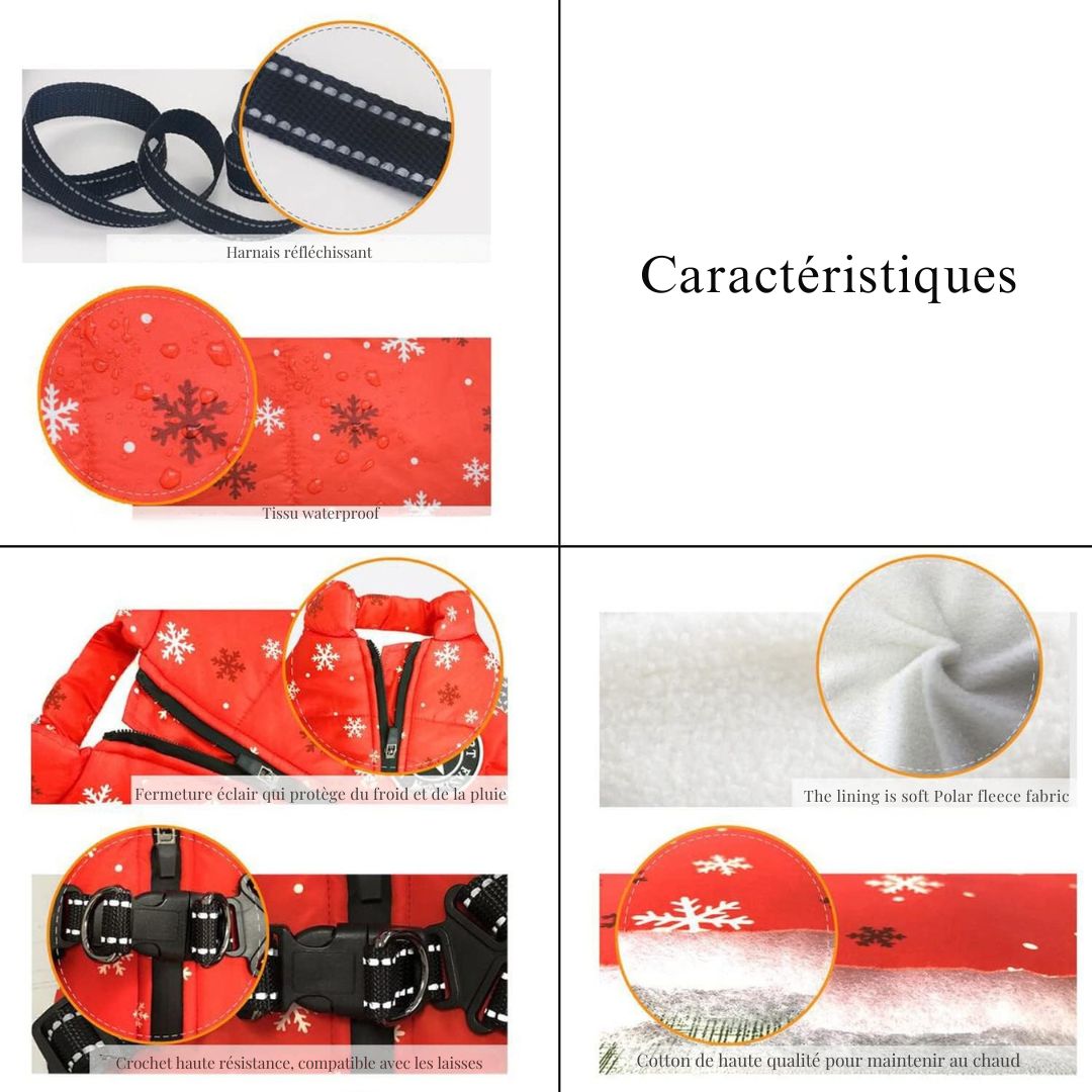 Arctic Chic™ – Veste d’hiver chaude et imperméable avec harnais intégré