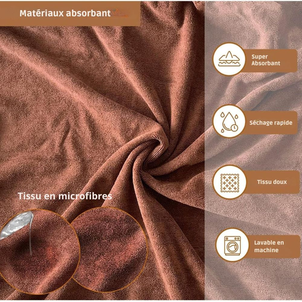 Peignoir pour chiens en micro fibre ultra absorbant