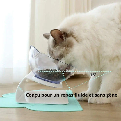 Bol surélevé 15° Zoo Chic™ – Confort & bien-être pour chats et petits chiens